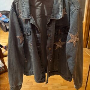 Star-Embellished Denim Jacket